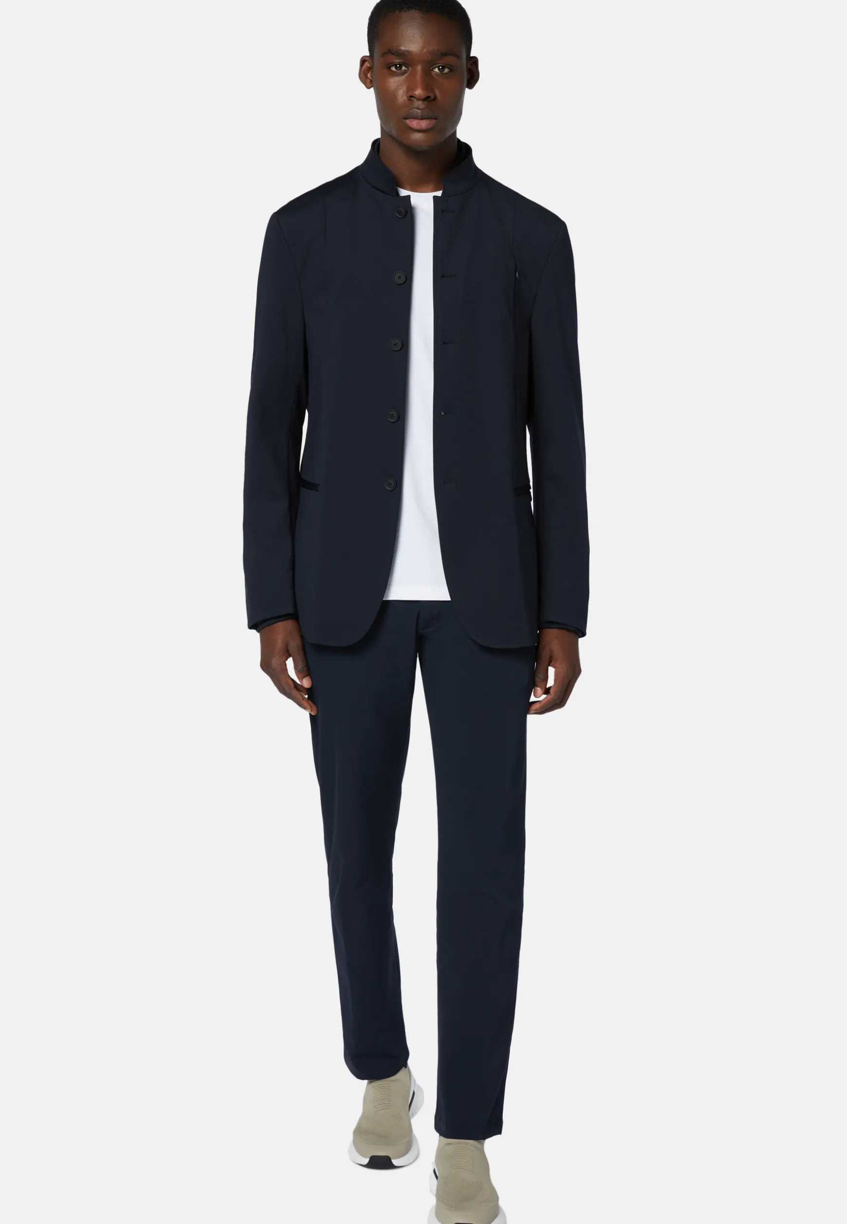 B Tech Blue Recycled Fabric Bicycle Jacket|Boggi Milano Outlet