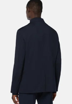 B Tech Blue Recycled Fabric Bicycle Jacket|Boggi Milano Outlet