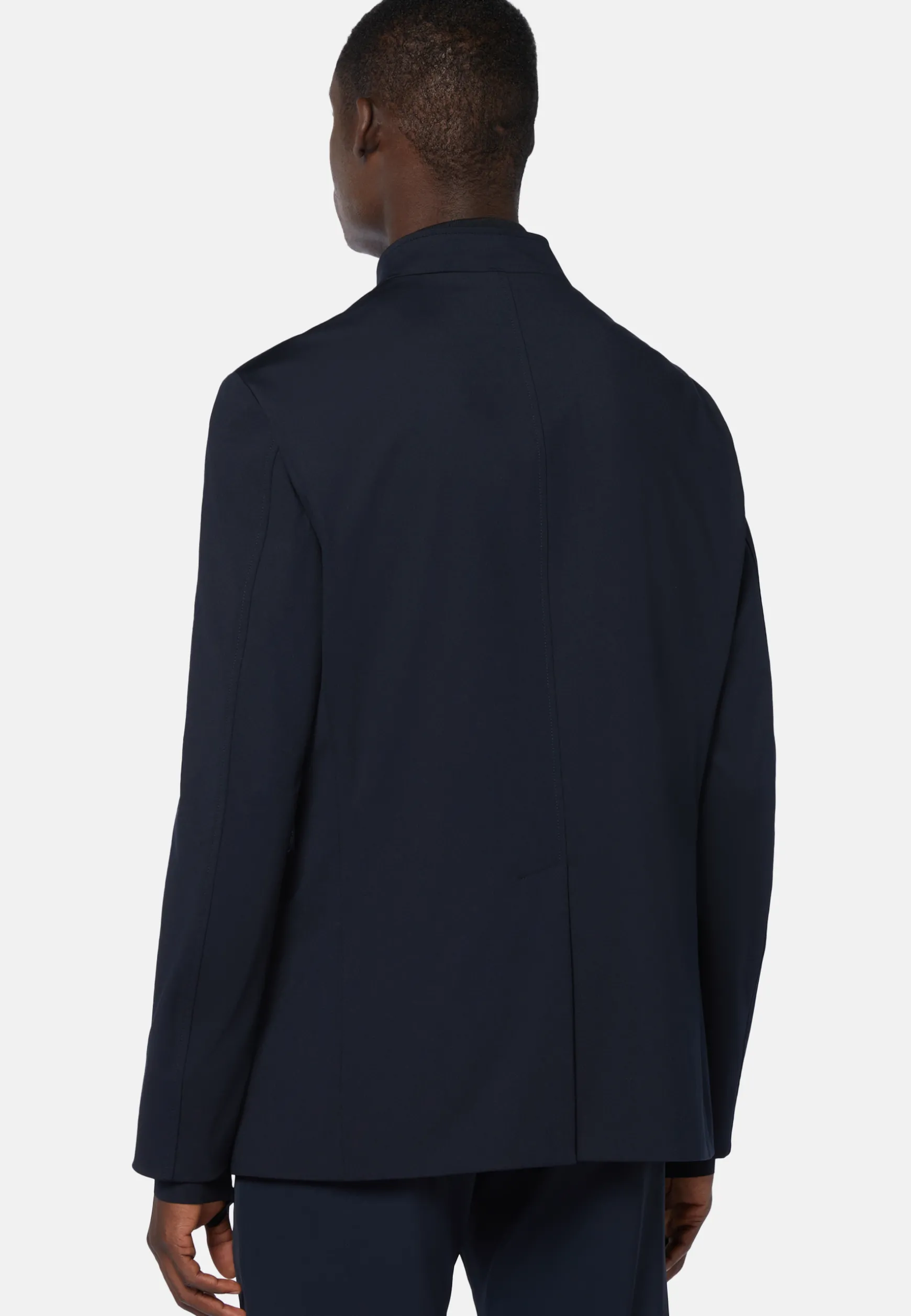 B Tech Blue Recycled Fabric Bicycle Jacket|Boggi Milano Outlet