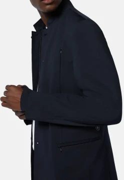 B Tech Blue Recycled Fabric Bicycle Jacket|Boggi Milano Outlet