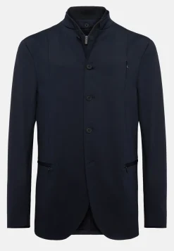 B Tech Blue Recycled Fabric Bicycle Jacket|Boggi Milano Outlet