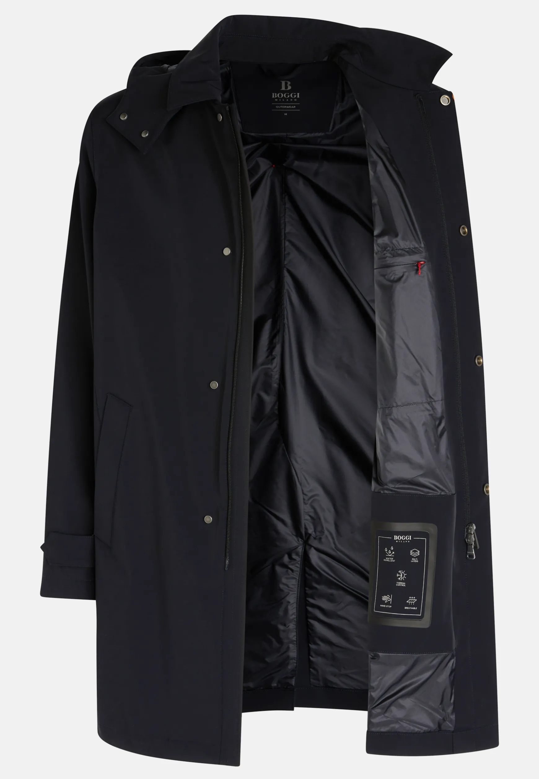 B Travel Technical Nylon Raincoat|Boggi Milano New