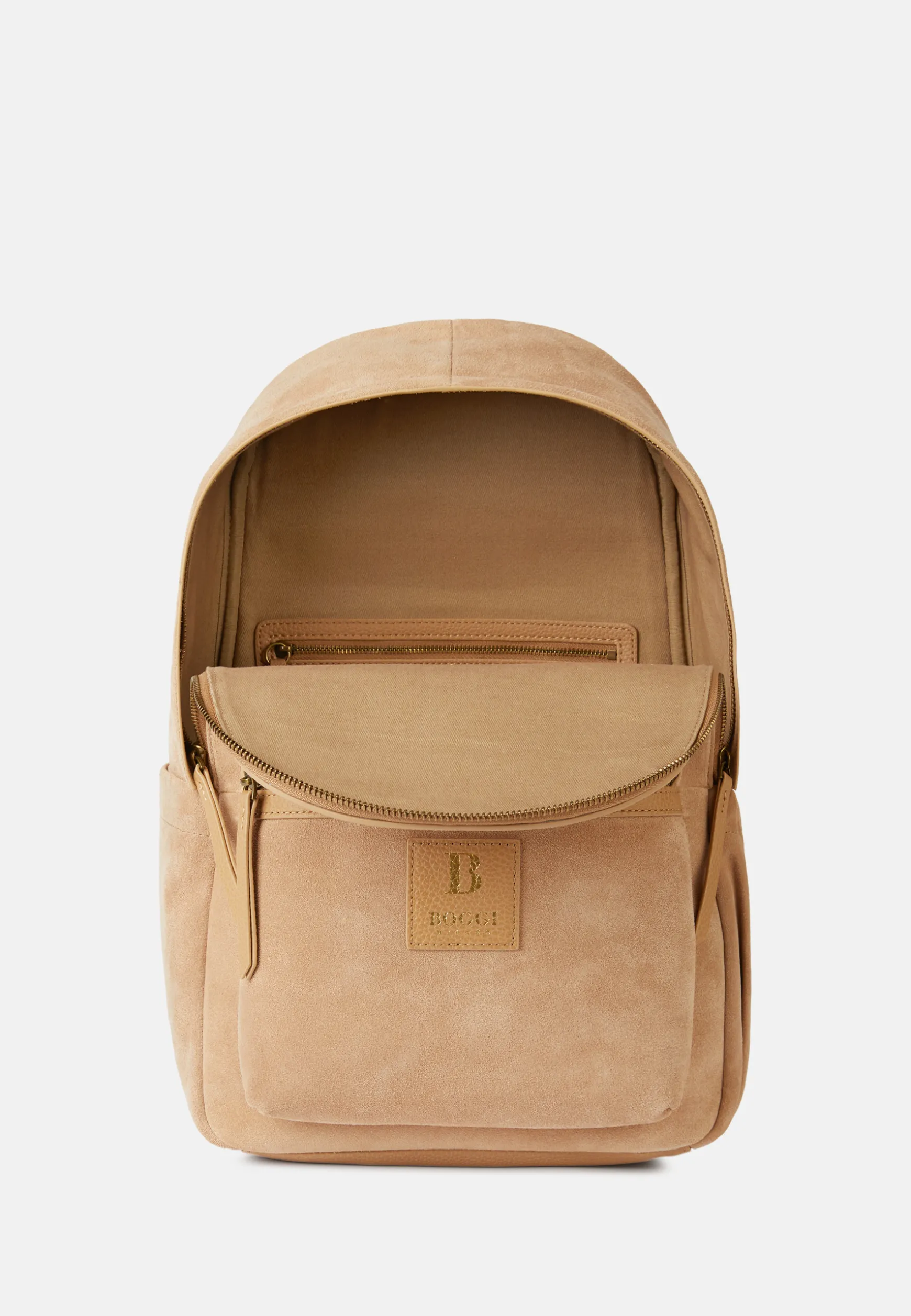 Backpack in Suede Leather|Boggi Milano Outlet