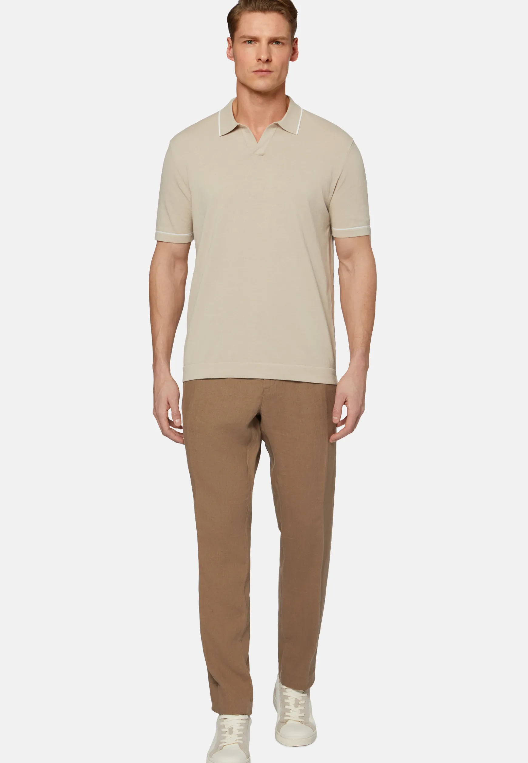 Cotton Crepe Knit Polo Shirt|Boggi Milano Flash Sale
