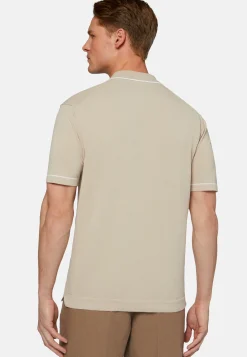 Cotton Crepe Knit Polo Shirt|Boggi Milano Flash Sale
