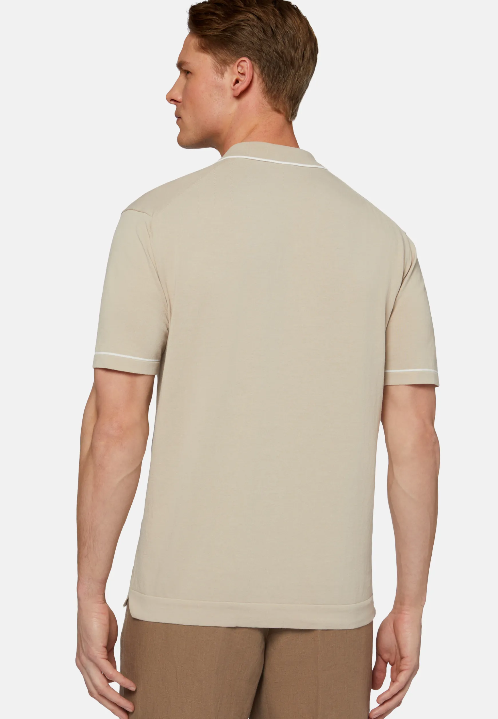 Cotton Crepe Knit Polo Shirt|Boggi Milano Flash Sale