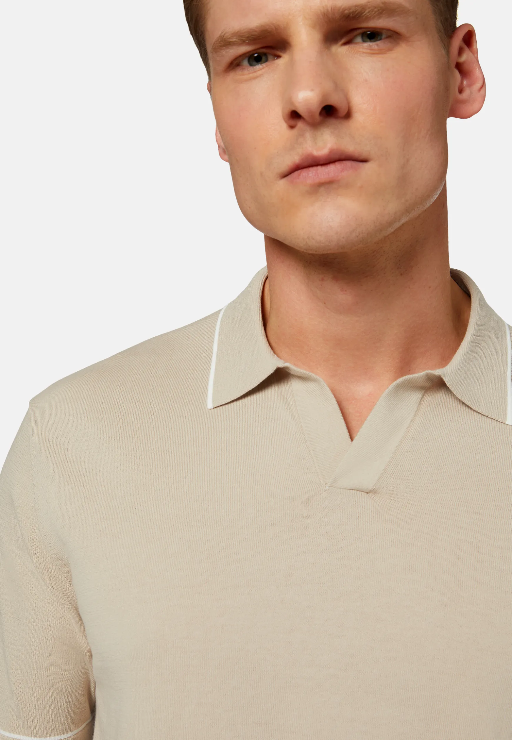Cotton Crepe Knit Polo Shirt|Boggi Milano Flash Sale