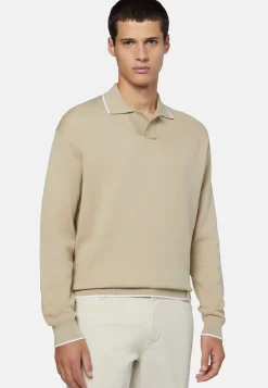 Cotton Open Neck Polo Jumper|Boggi Milano Sale