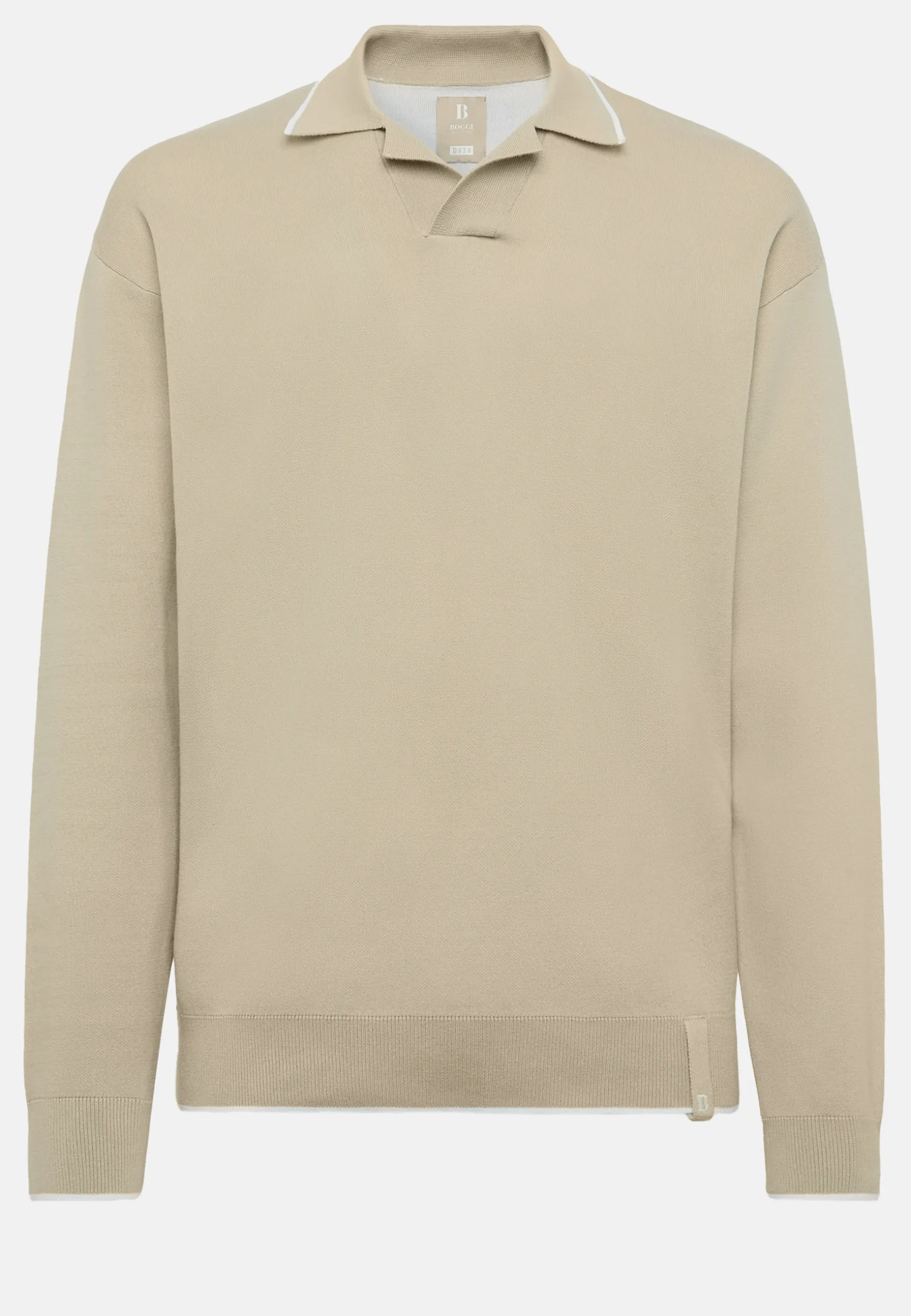 Cotton Open Neck Polo Jumper|Boggi Milano Sale