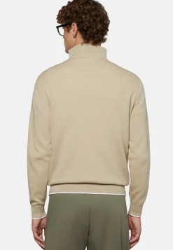Half Zip Cotton Jumper|Boggi Milano Best Sale