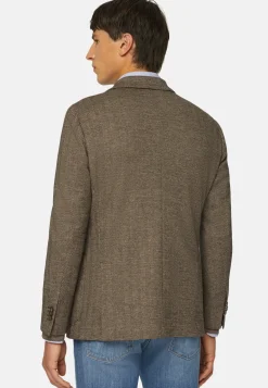 Herringbone Jacket In Wool And Cotton|Boggi Milano New