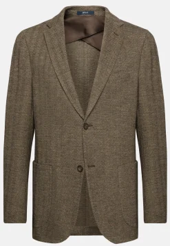 Herringbone Jacket In Wool And Cotton|Boggi Milano New