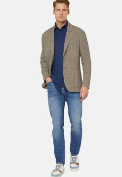 Houndstooth Jacket In Stretch Wool|Boggi Milano Online