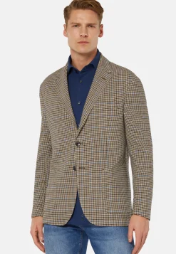 Houndstooth Jacket In Stretch Wool|Boggi Milano Online