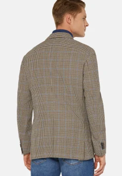Houndstooth Jacket In Stretch Wool|Boggi Milano Online