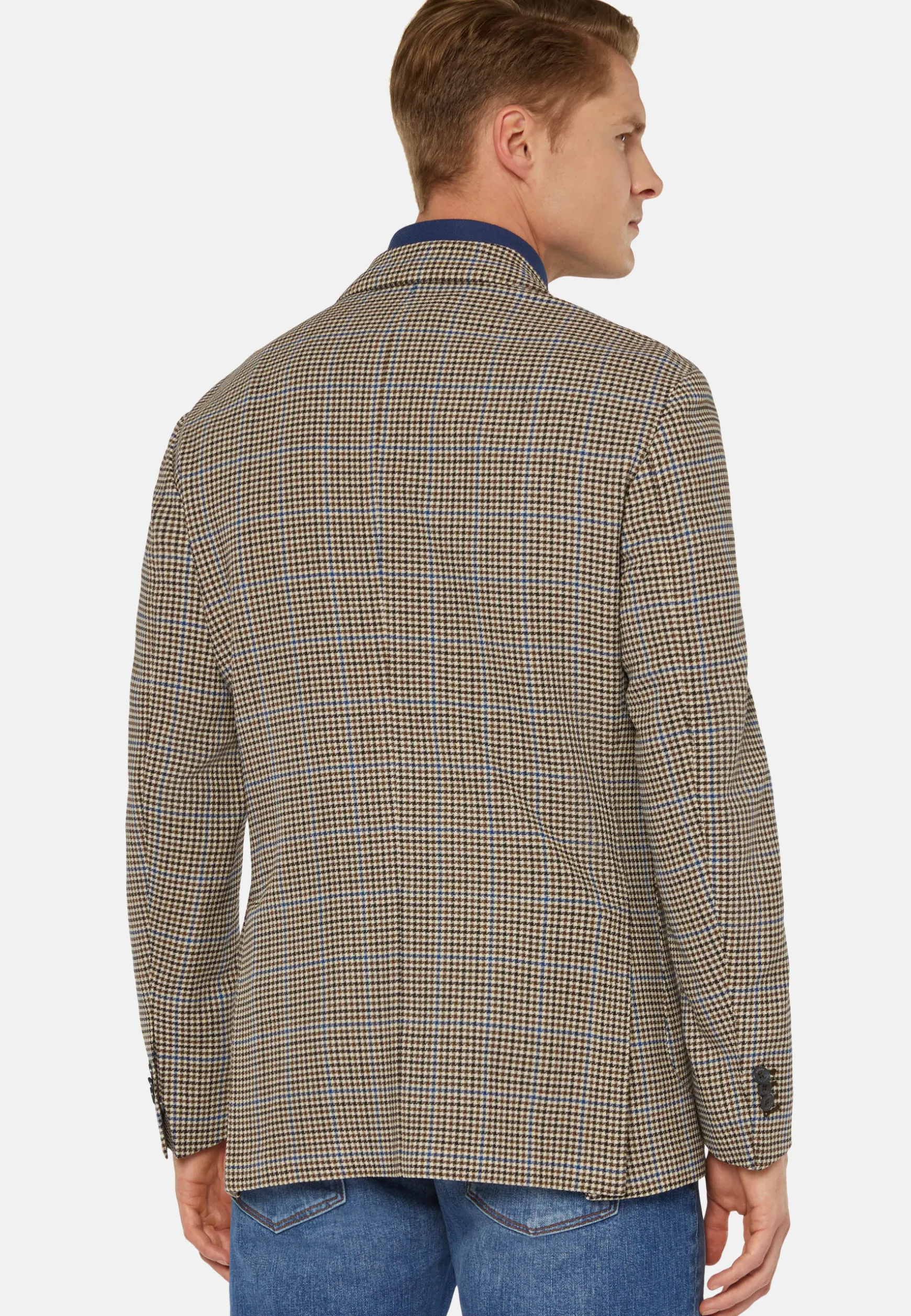 Houndstooth Jacket In Stretch Wool|Boggi Milano Online