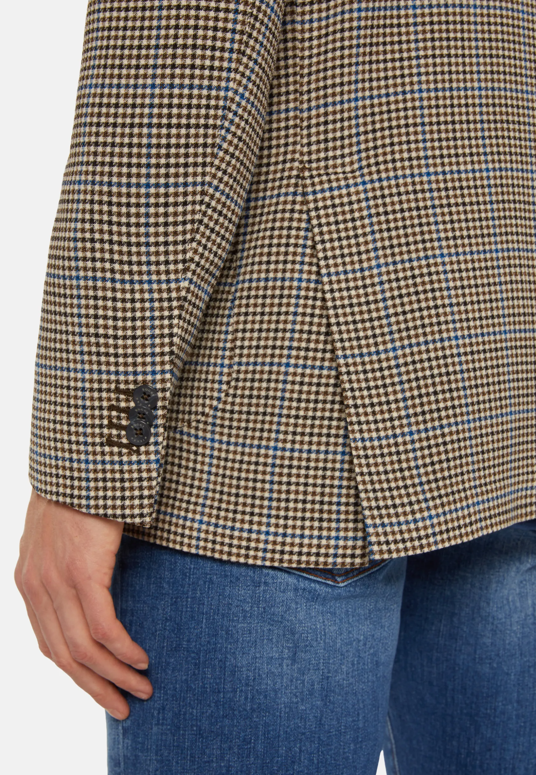 Houndstooth Jacket In Stretch Wool|Boggi Milano Online