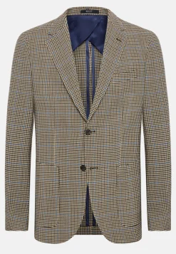 Houndstooth Jacket In Stretch Wool|Boggi Milano Online