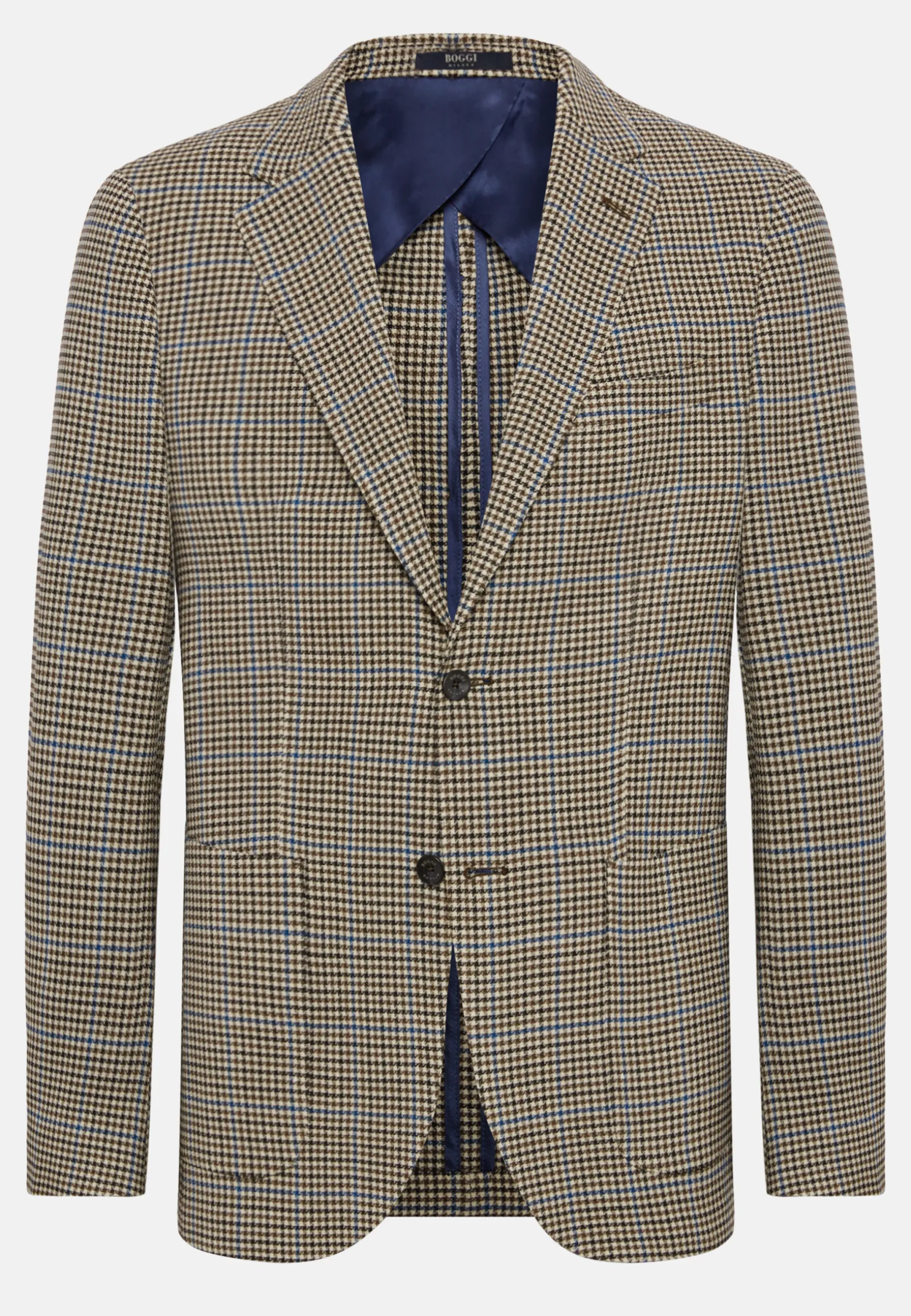 Houndstooth Jacket In Stretch Wool|Boggi Milano Online