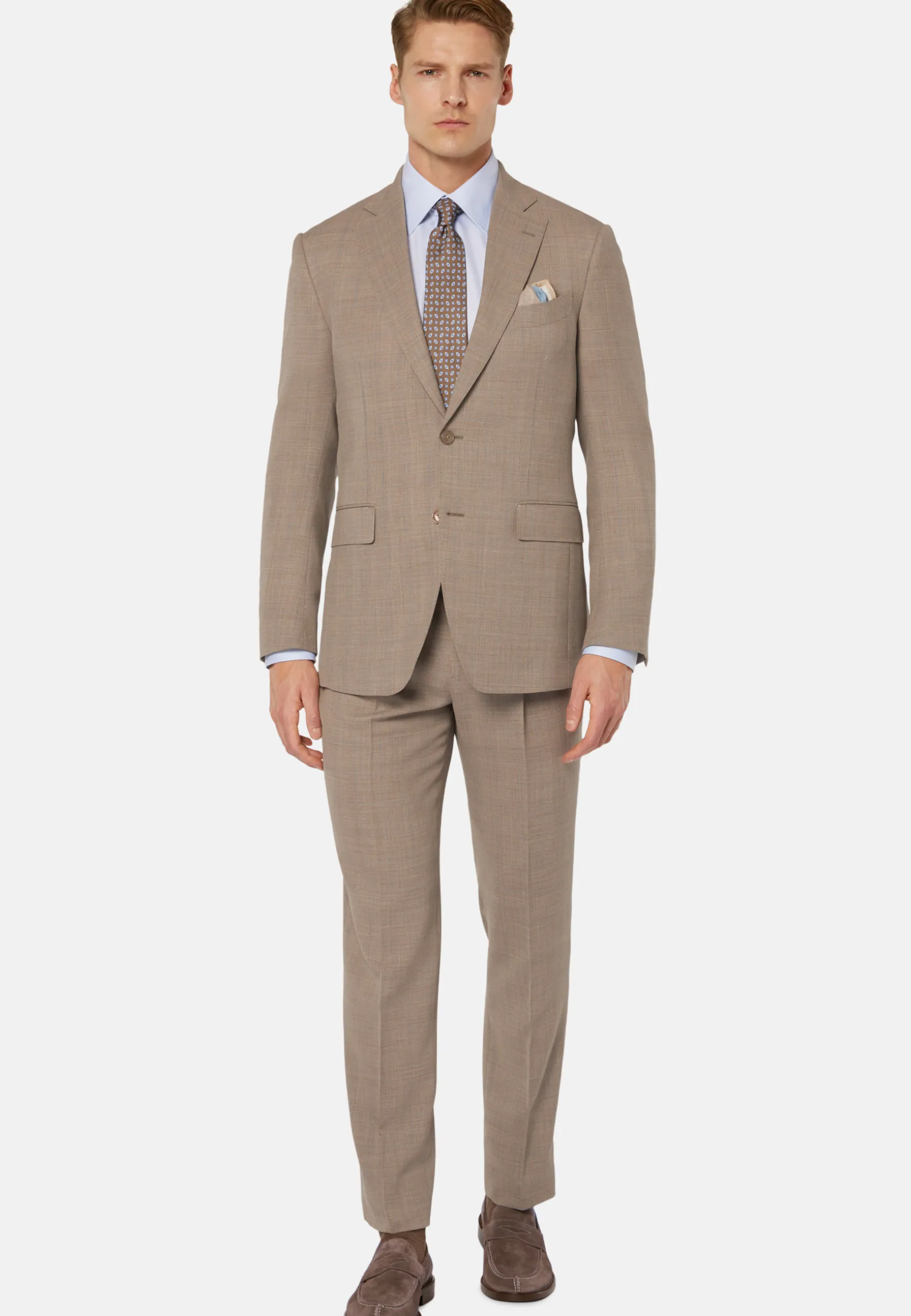 Prince of Wales Check Pure Wool Suit|Boggi Milano Cheap