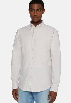 Beige Shirt In Organic Oxford Cotton, Regular|Boggi Milano Best Sale