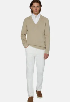 V Neck Jumper In Organic Cotton|Boggi Milano Discount