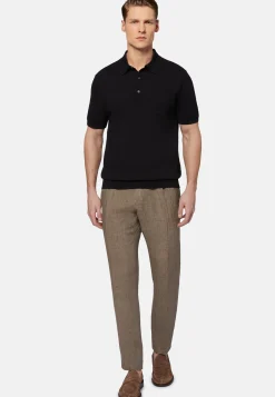 Cotton Crepe Knit Polo Shirt|Boggi Milano Flash Sale