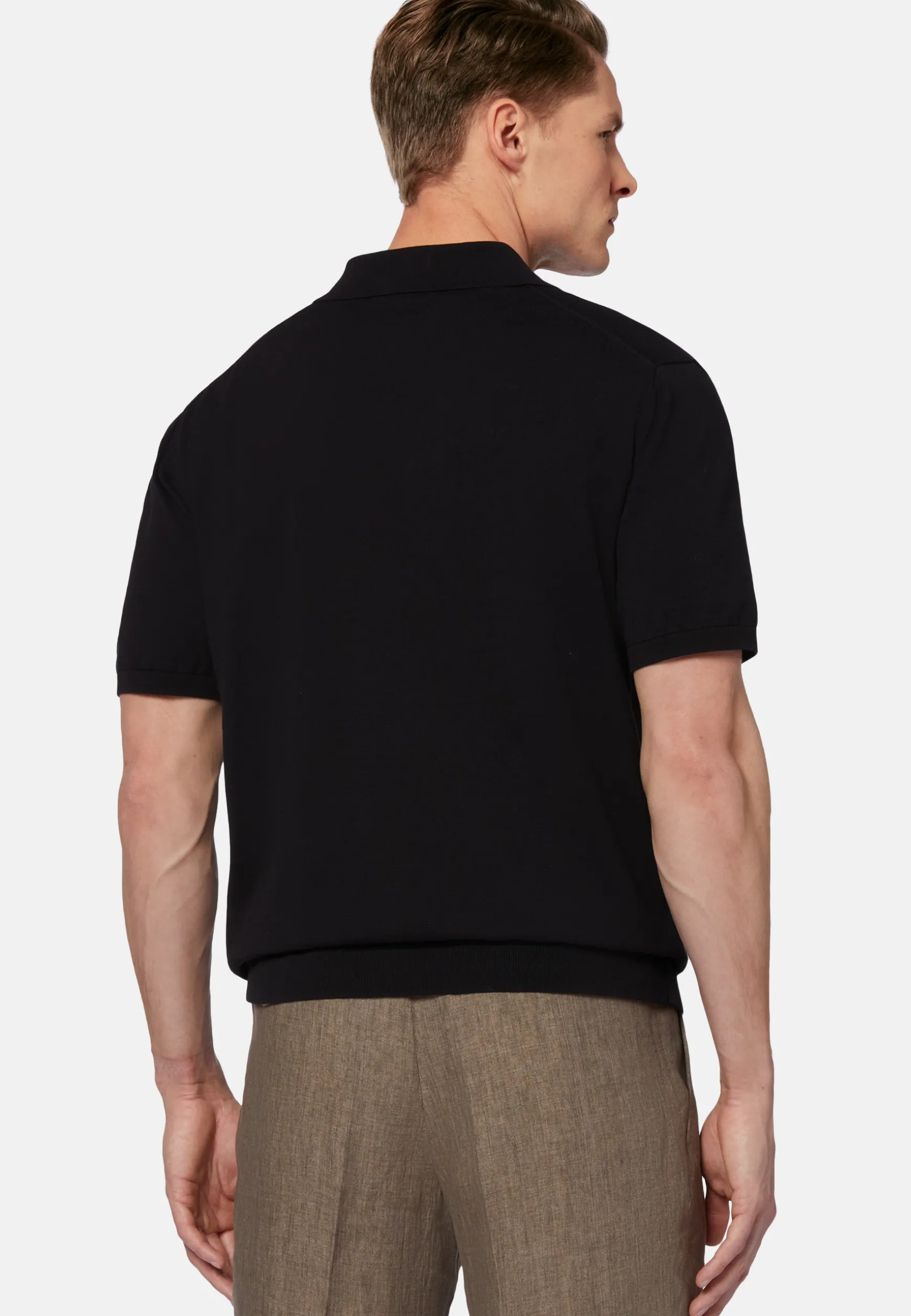 Cotton Crepe Knit Polo Shirt|Boggi Milano Flash Sale