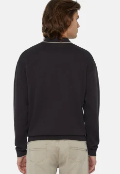 Cotton Open Neck Polo Jumper|Boggi Milano Hot