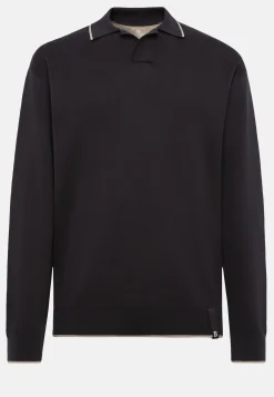 Cotton Open Neck Polo Jumper|Boggi Milano Hot