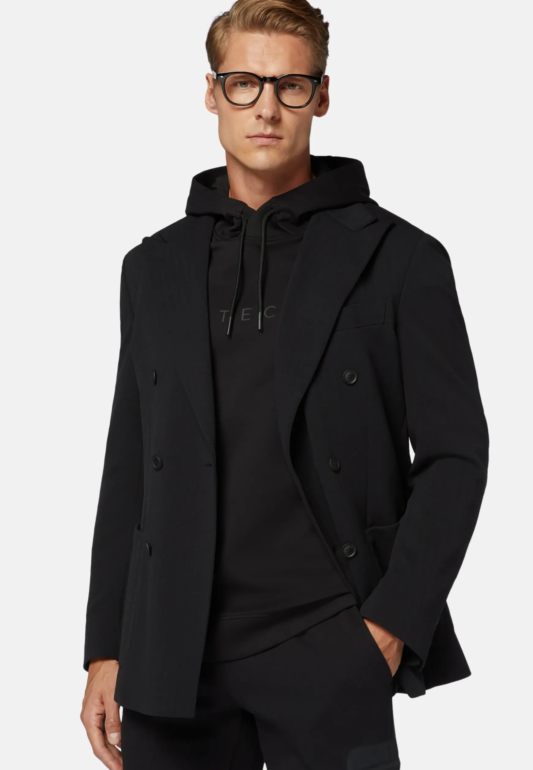 Double-Breasted Jacket in B Tech Nylon|Boggi Milano Online