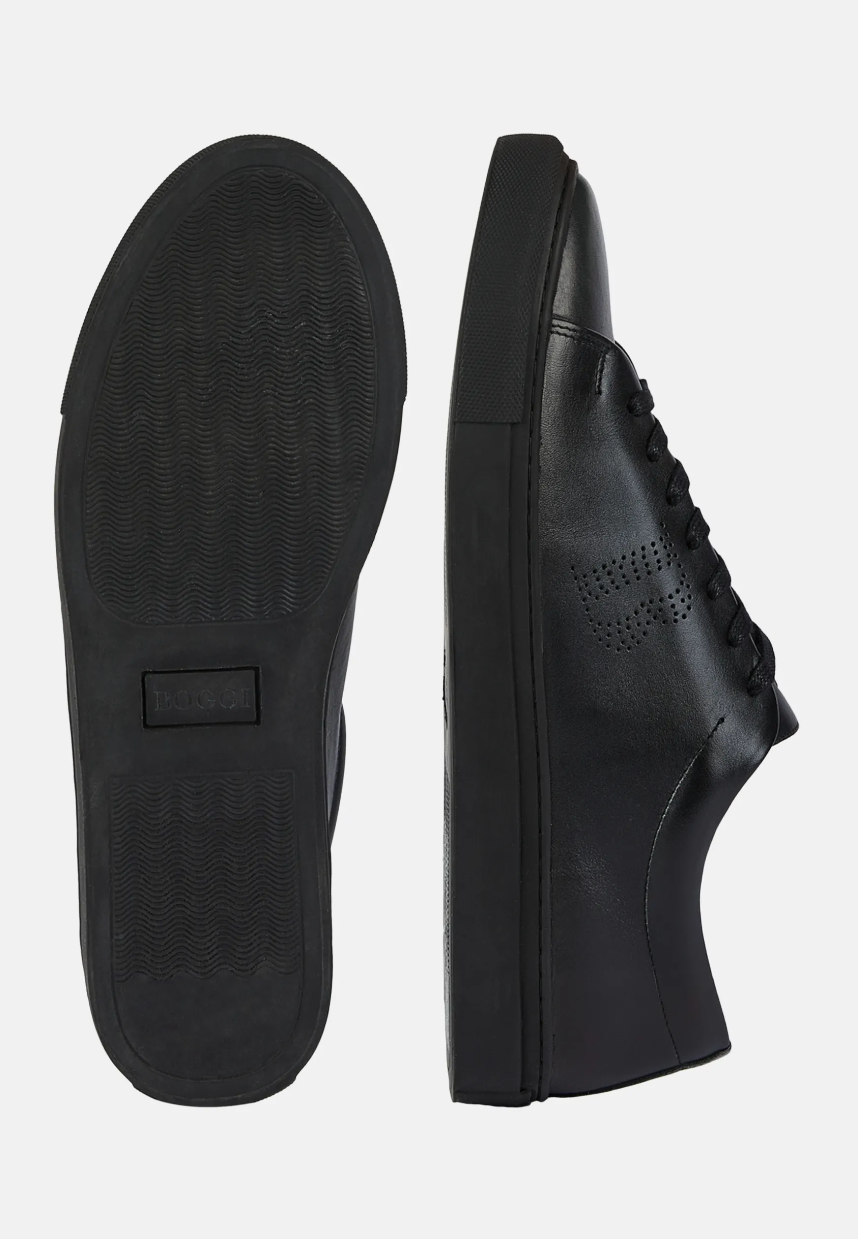 Leather Trainers with Logo|Boggi Milano Sale