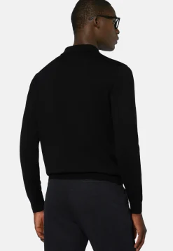 Merino Wool Knitted Polo Shirt|Boggi Milano Discount