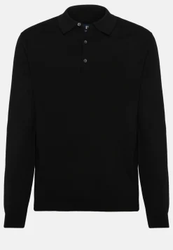 Merino Wool Knitted Polo Shirt|Boggi Milano Discount