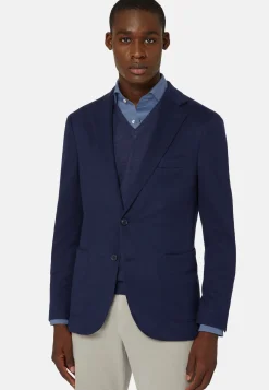 Blue B Jersey Jacket in a Cotton, Cashmere And Tencel Blend|Boggi Milano Shop