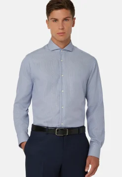 Cotton Dobby Shirt Slim Fit|Boggi Milano Best Sale