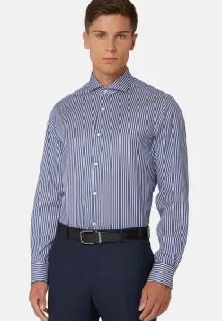 Cotton Twill Shirt Slim Fit|Boggi Milano Outlet