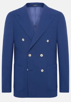 Double-Breasted Jacket In Pure Wool Crepe|Boggi Milano Fashion
