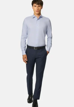 Houndstooth Oxford Cotton Shirt Regular Fit|Boggi Milano Sale