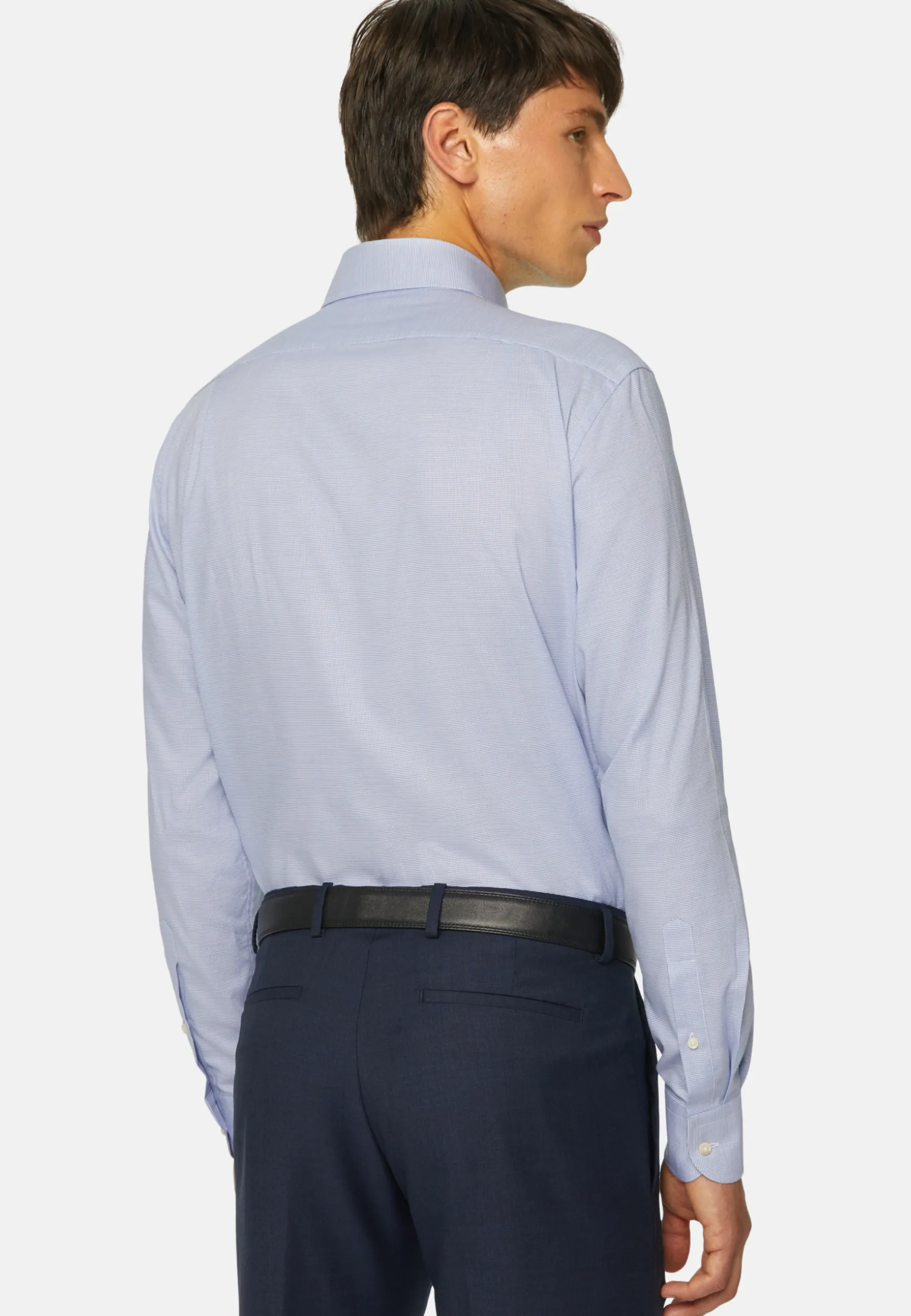 Houndstooth Oxford Cotton Shirt Regular Fit|Boggi Milano Sale