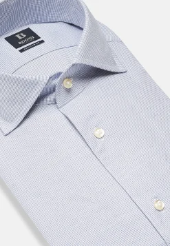 Houndstooth Oxford Cotton Shirt Regular Fit|Boggi Milano Sale