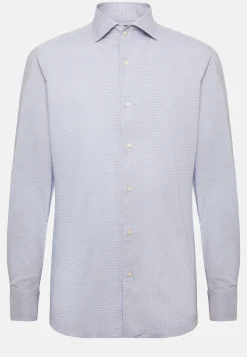 Houndstooth Oxford Cotton Shirt Regular Fit|Boggi Milano Sale