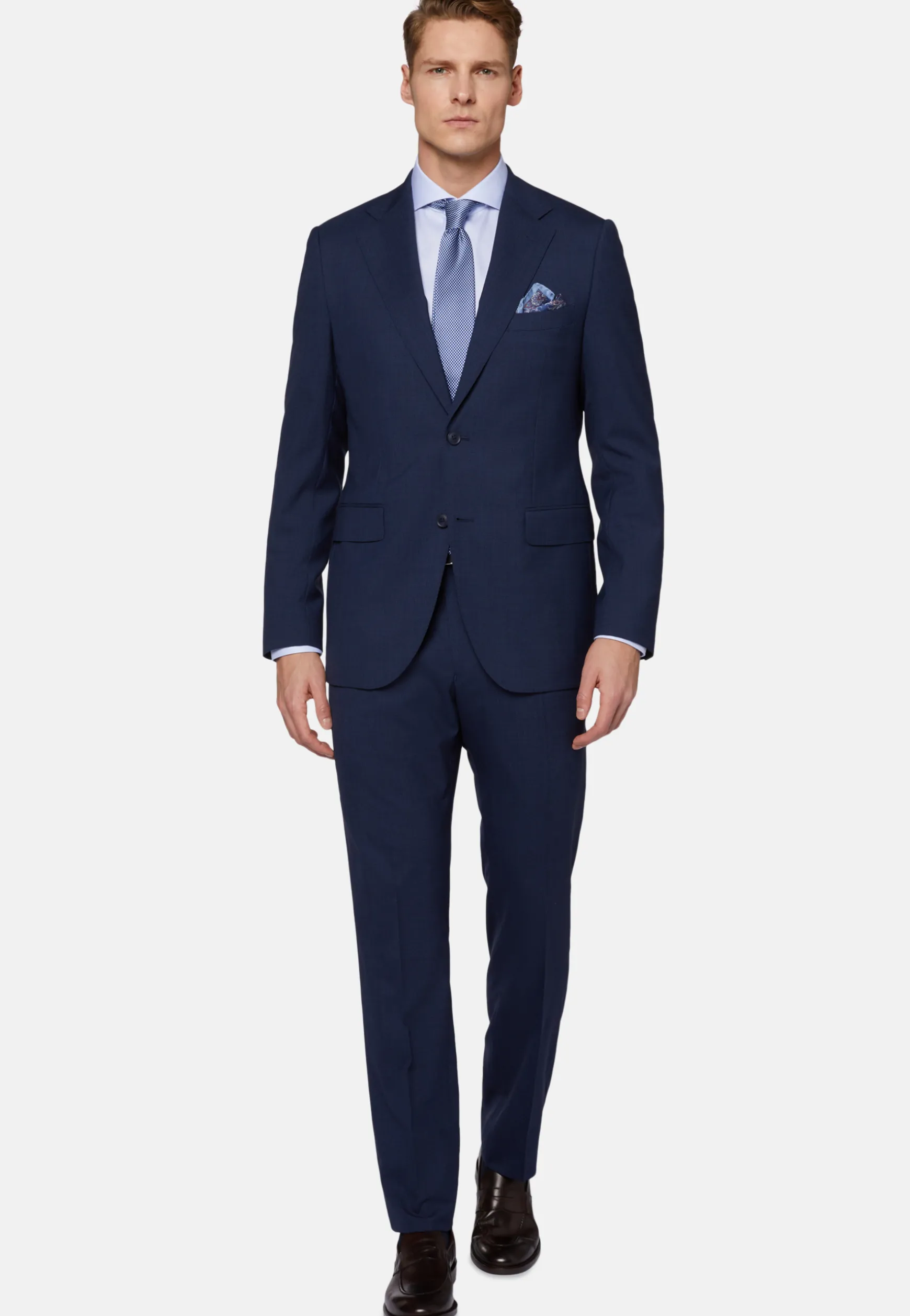 Micro Pattern Suit in Pure Wool|Boggi Milano Online