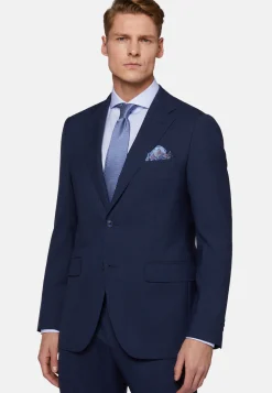 Micro Pattern Suit in Pure Wool|Boggi Milano Online