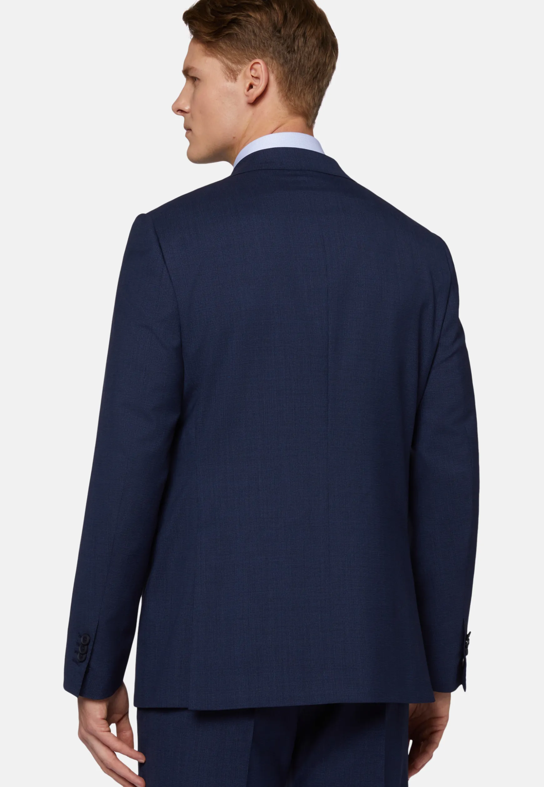 Micro Pattern Suit in Pure Wool|Boggi Milano Online