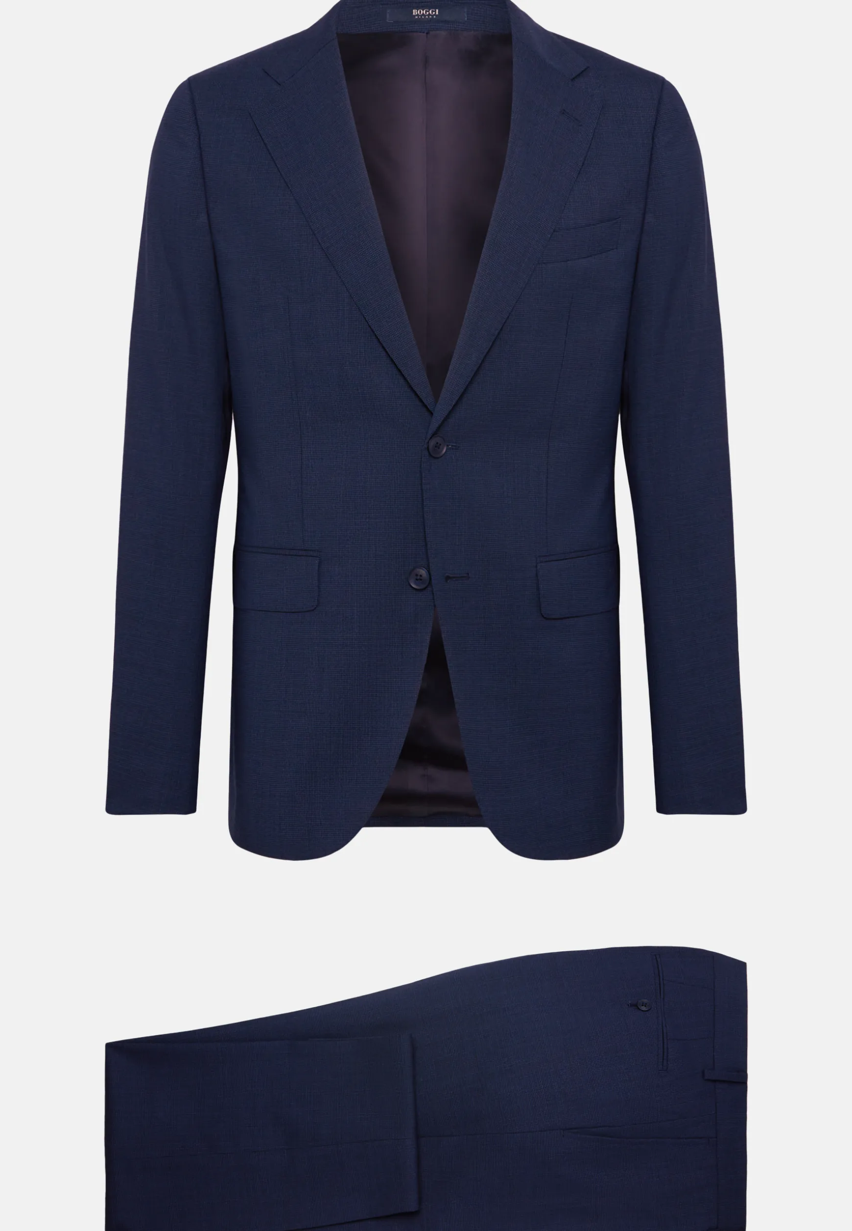 Micro Pattern Suit in Pure Wool|Boggi Milano Online