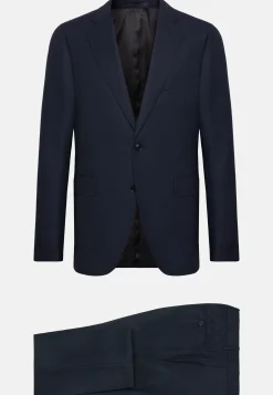 Blue Micro-Textured Suit In Super 130 Wool|Boggi Milano Sale