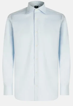Blue Pin Point Cotton Slim Fit Shirt|Boggi Milano Clearance