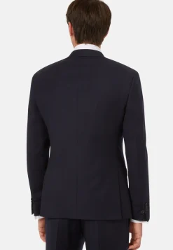 Blue Pin Point Stretch Wool Suit|Boggi Milano Hot
