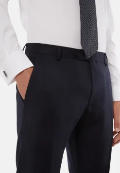 Blue Pin Point Stretch Wool Suit|Boggi Milano Hot